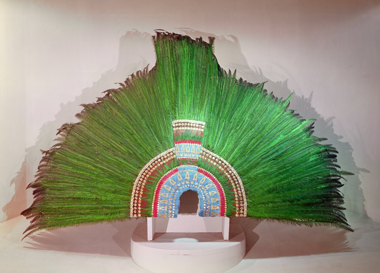Krone av Montezuma (ull og fjær) av Aztec
