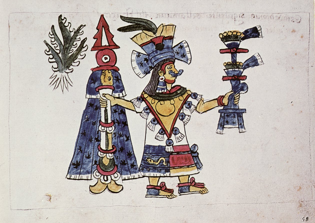 Gudinnen Mayahuel, fra Codex Magliabechiano av Aztec