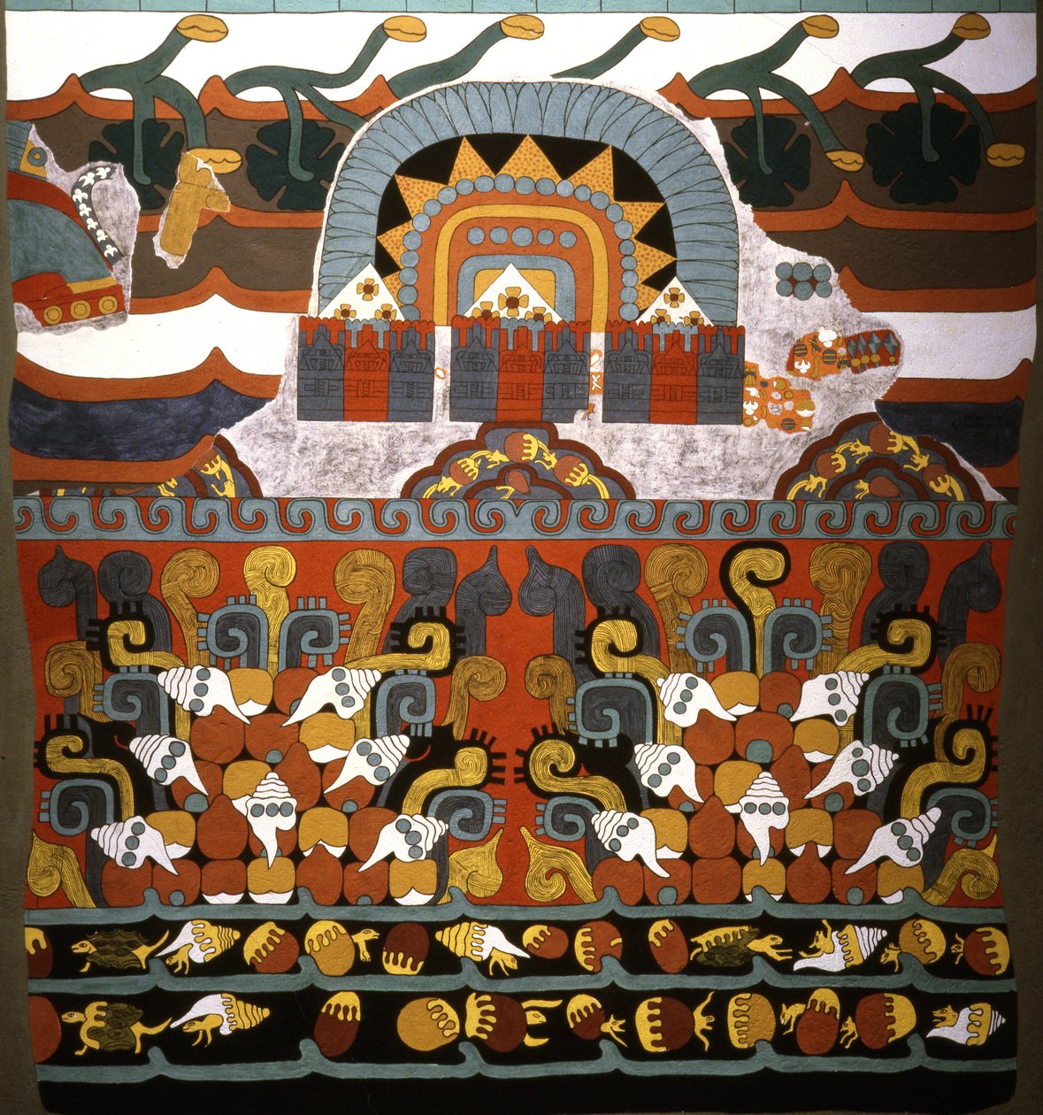 Tlalocan veggmaleri fra Teotihuacan, tidlig klassisk periode av Aztec