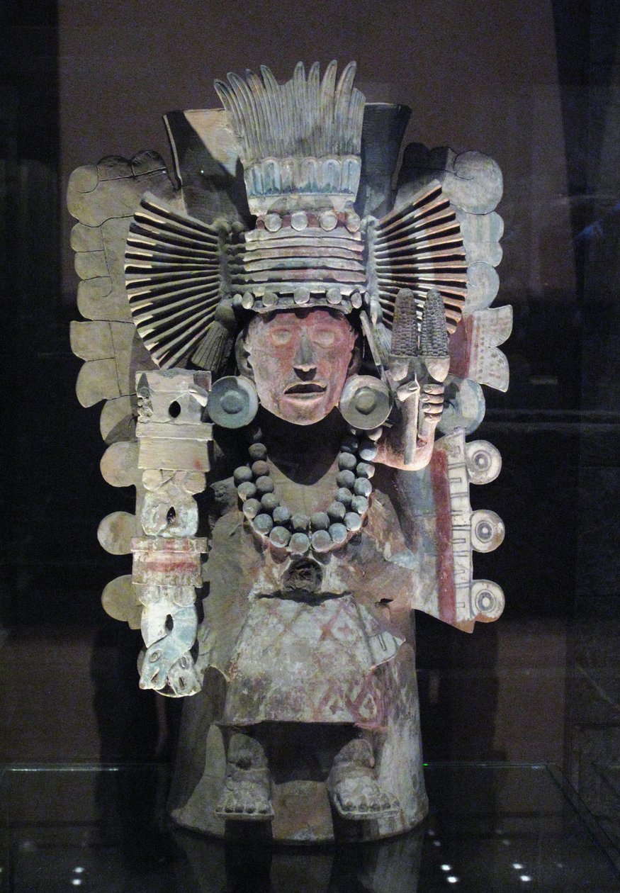 Røkelsesbrenner i form av maisgudinnen Xilonen, Tlahuac, sen postklassisk periode, ca. 1500 av Aztec
