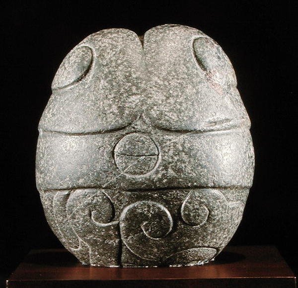 Abstrakt hjerte, sen etter klassisk periode (stein) av Aztec Aztec