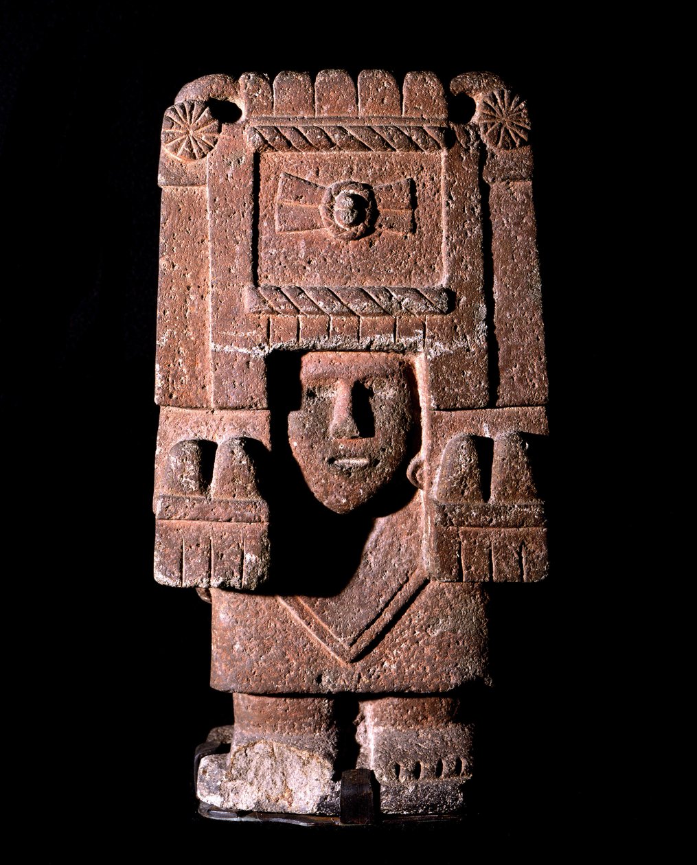 Aztec Art: representasjon av Chicomecoatl (kalt ausi Xilonen), gudinnen for hushjelpen og fruktbarheten. Nasjonalmuseet for antropologi, Mexico av Aztec Aztec