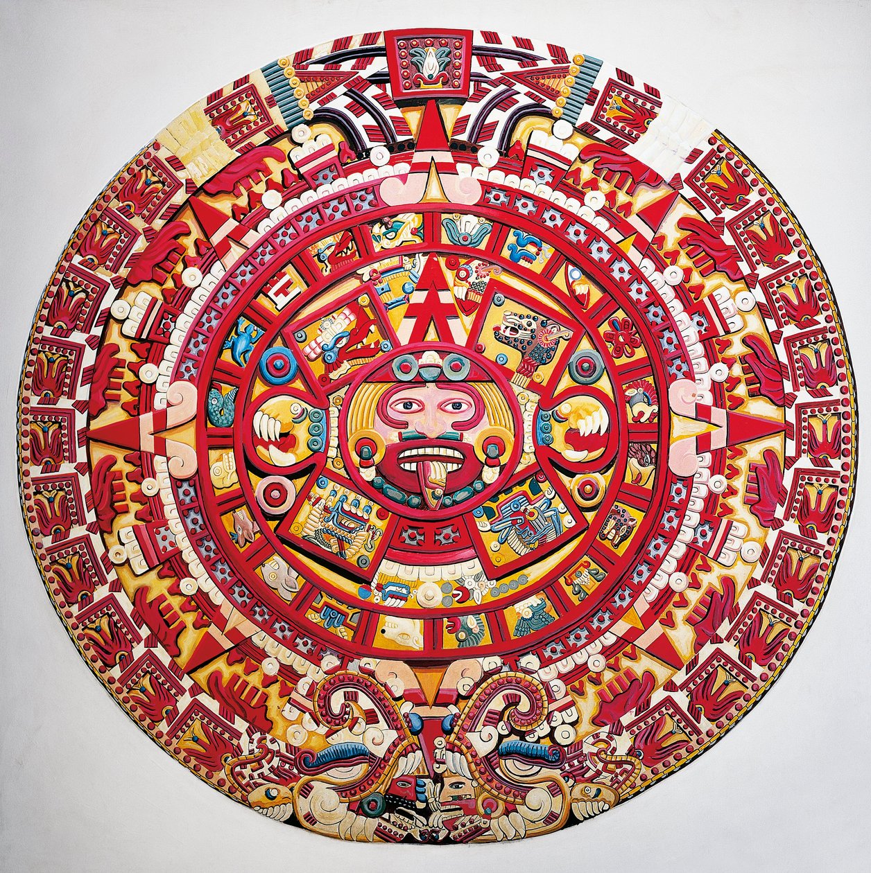 Rekonstruksjon av solkalender av Aztec Aztec