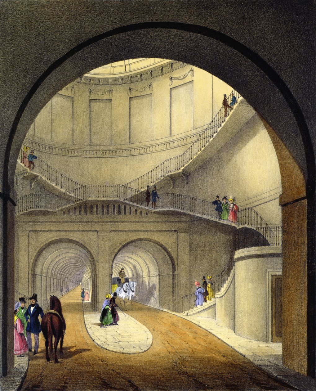 Inngang til Thames Tunnel, 1836 av B. Dixie