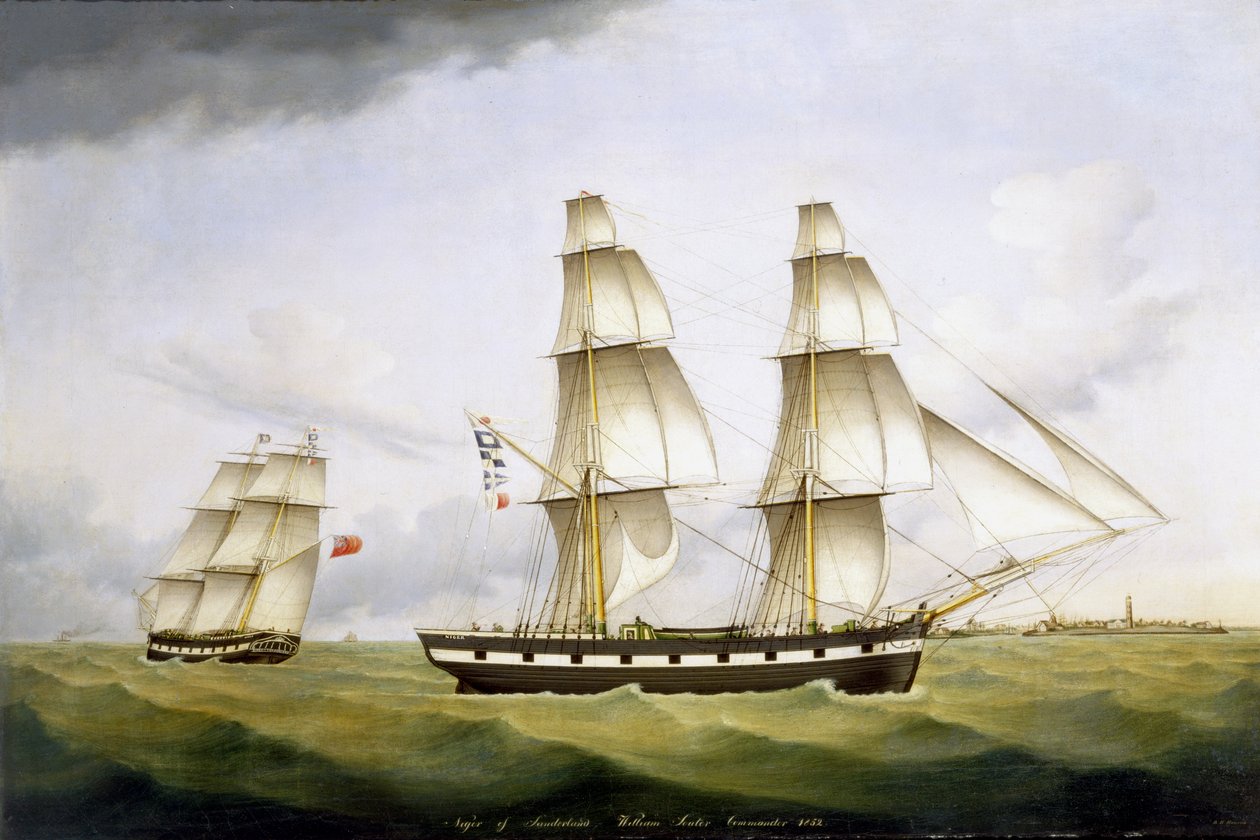 Niger av Sunderland, William Souter-kommandør, 1852 av B. H. Hansen