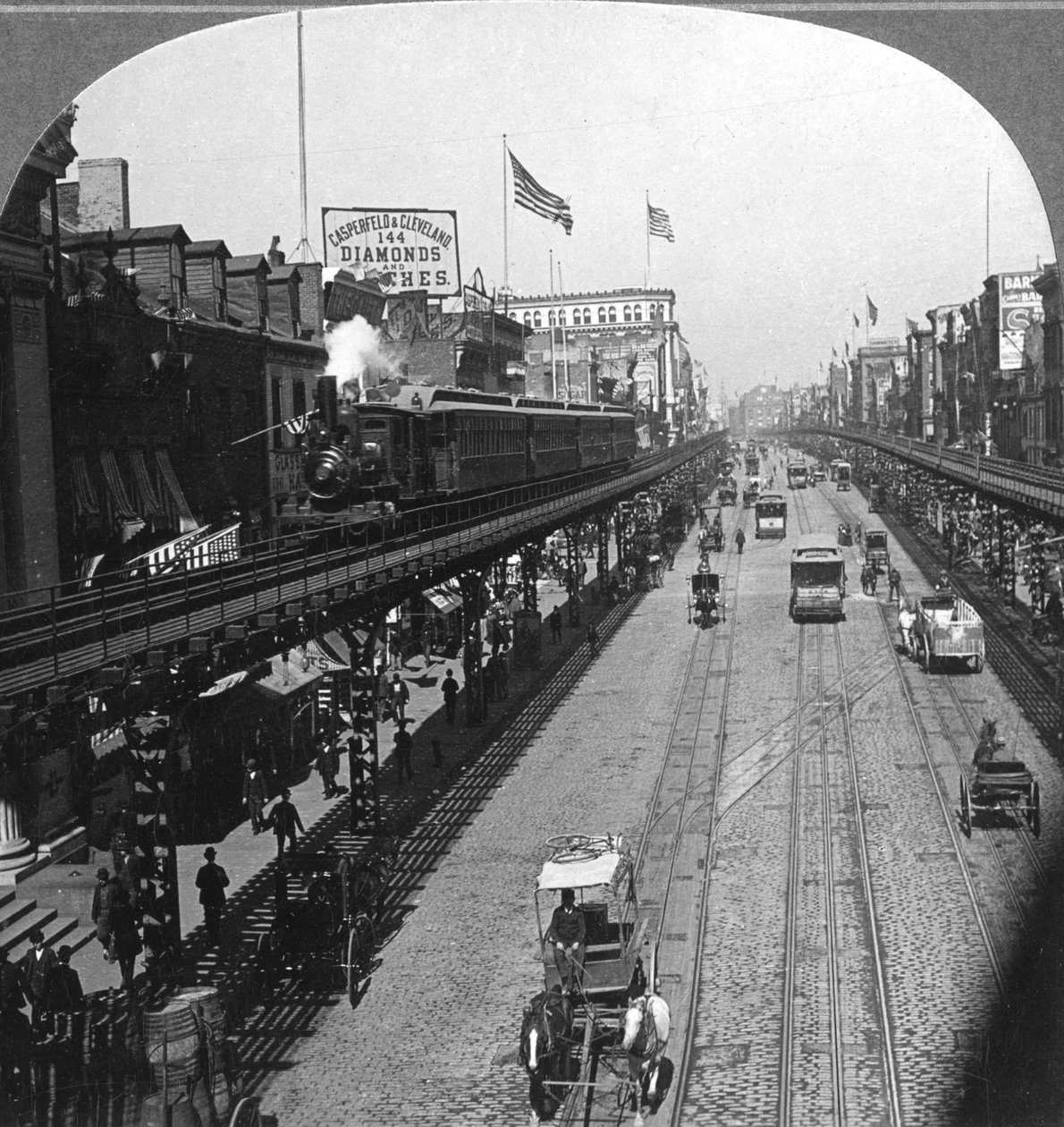 The Bowery, New York, USA, 1900. av B. L. Singley