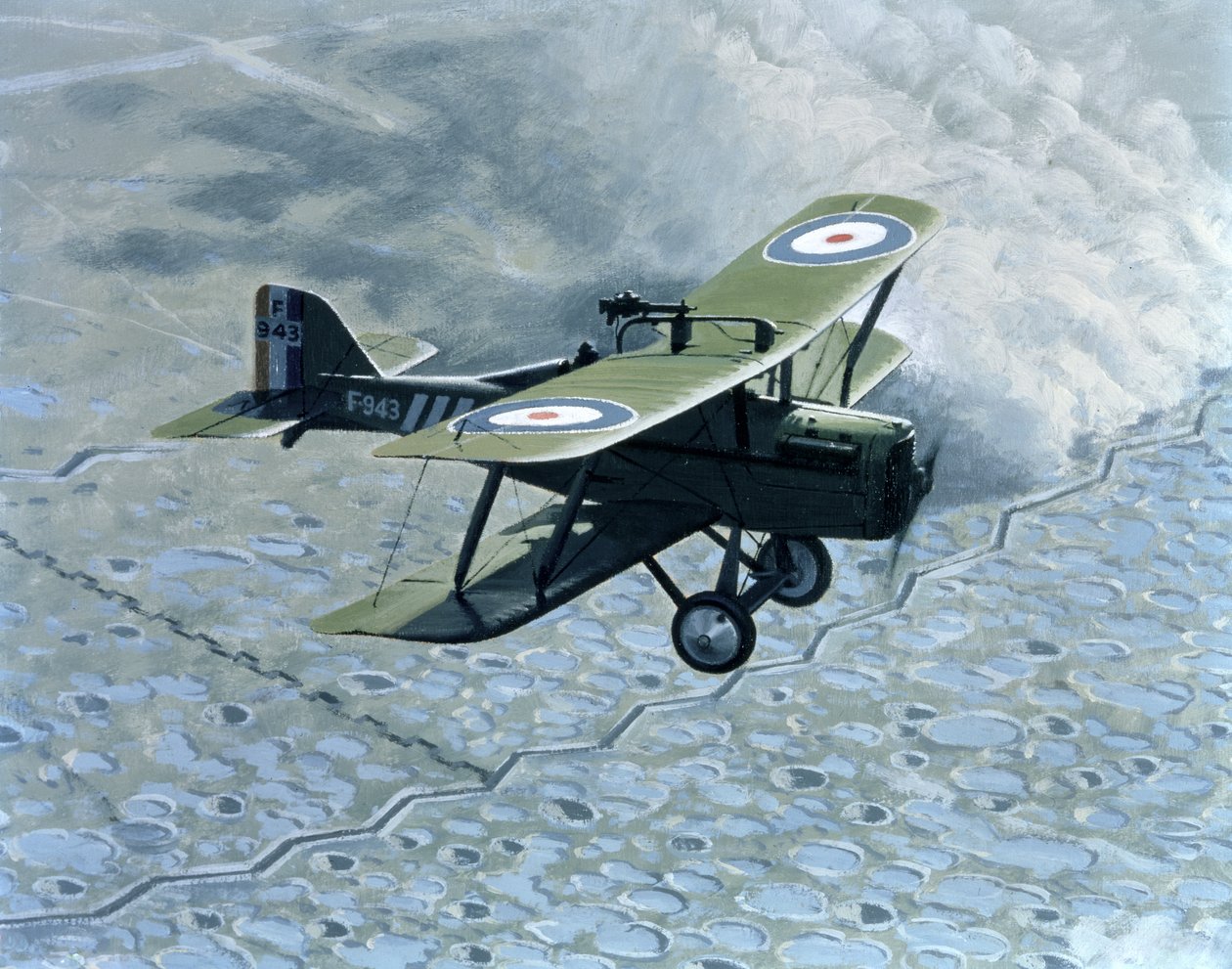 Royal Aircraft Factory SE5, enkeltseter med Vickers og Lewis-pistol, drevet av Hispano-Suiza av B. Withams