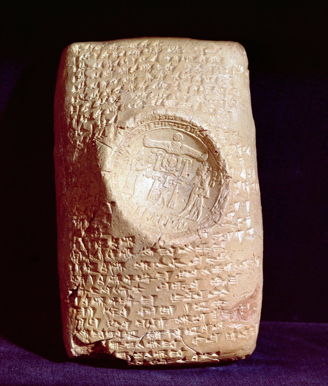 Tablett med kileskrift og seglet til kong Mursil II (1339-1306 f.Kr.) (leire) av Babylonian