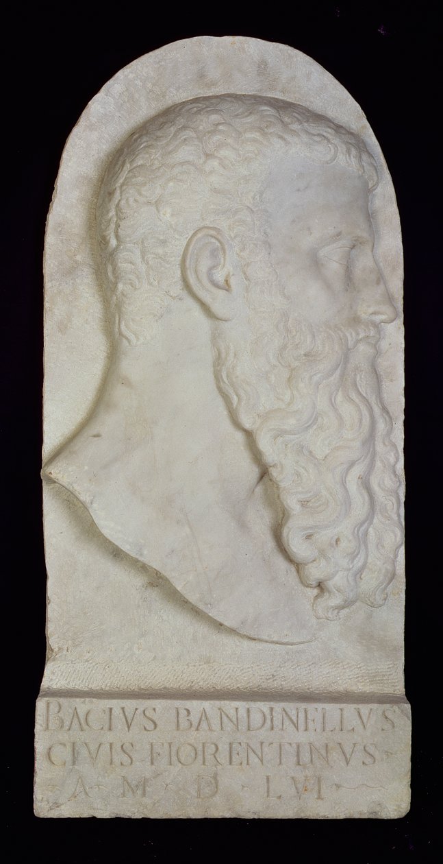 Selvportrett, 1556 (marmor) av Baccio Bandinelli
