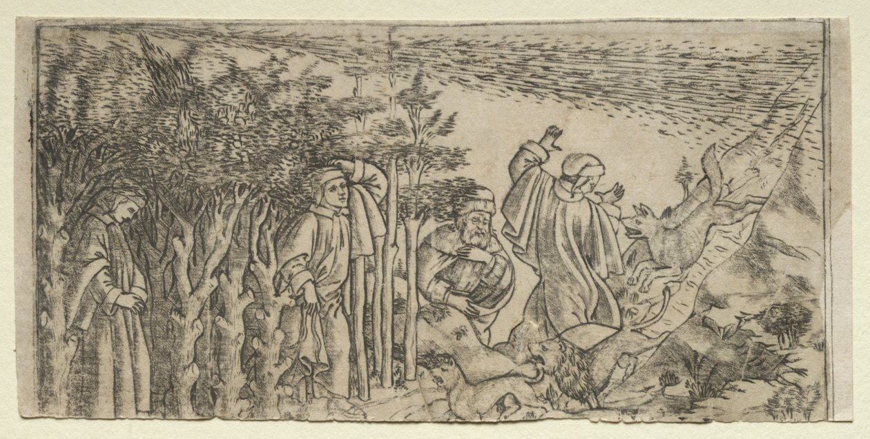 Dante Lost in the Wood: Escape and Meeting Virgil, Canto I av Baccio Baldini