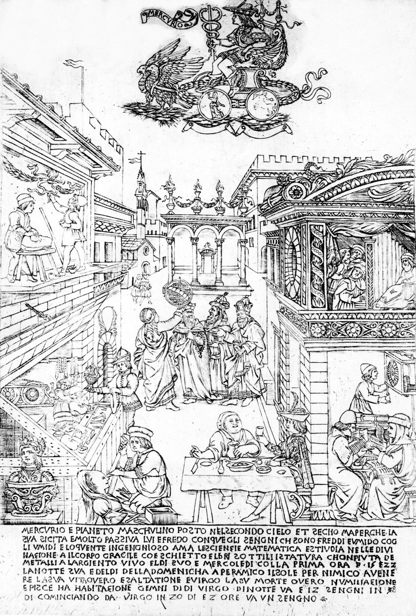 Mercury, ca. 1464 (gravering) av Baccio Baldini