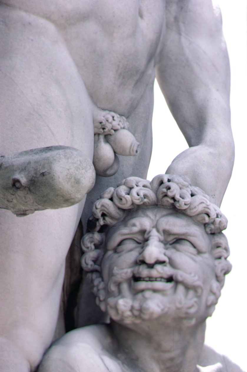 Detalj fra statuen av Hercules og Cacus, 1534 av Baccio Bandinelli