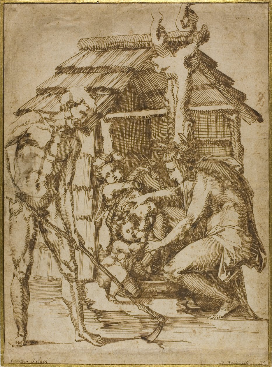 Første familie før et krisesenter, 1547-48 av Baccio Bandinelli