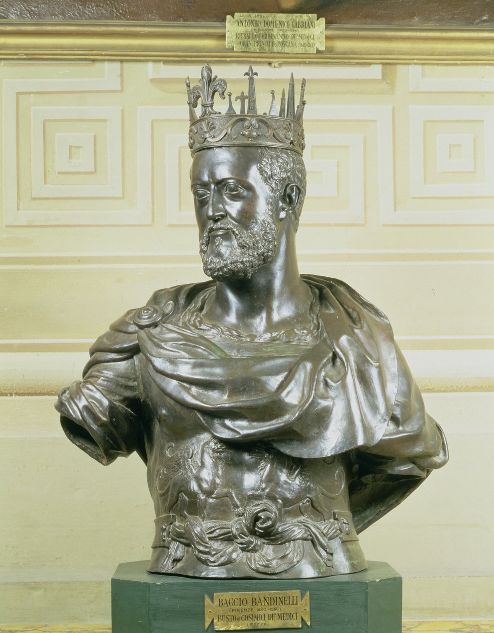 Portrettbyste av Cosimo I de Medici (1519-74) ca. 1557 (bronse) av Baccio Bandinelli