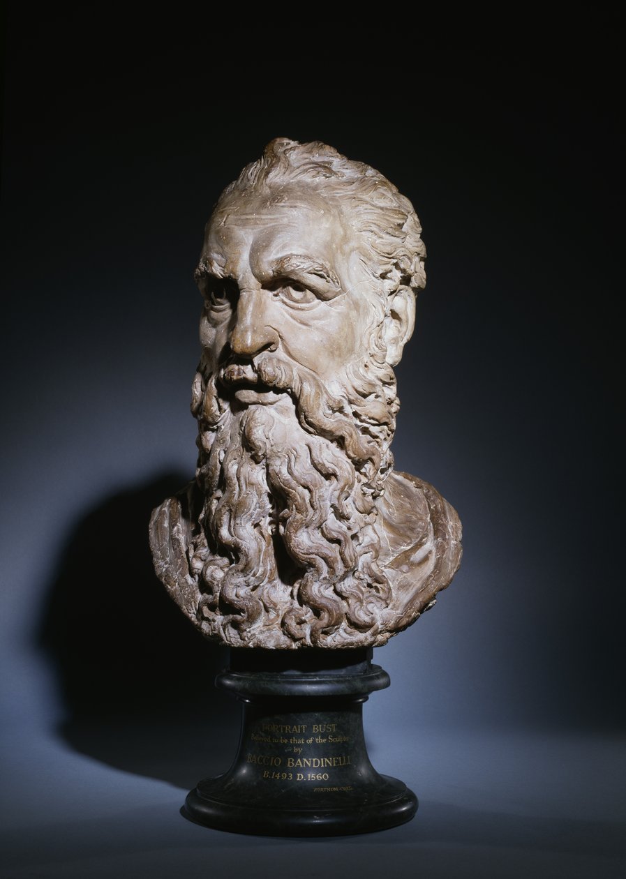 Studie av hodet til Saint Paul, ca. 1535 (terrakotta) av Baccio Bandinelli