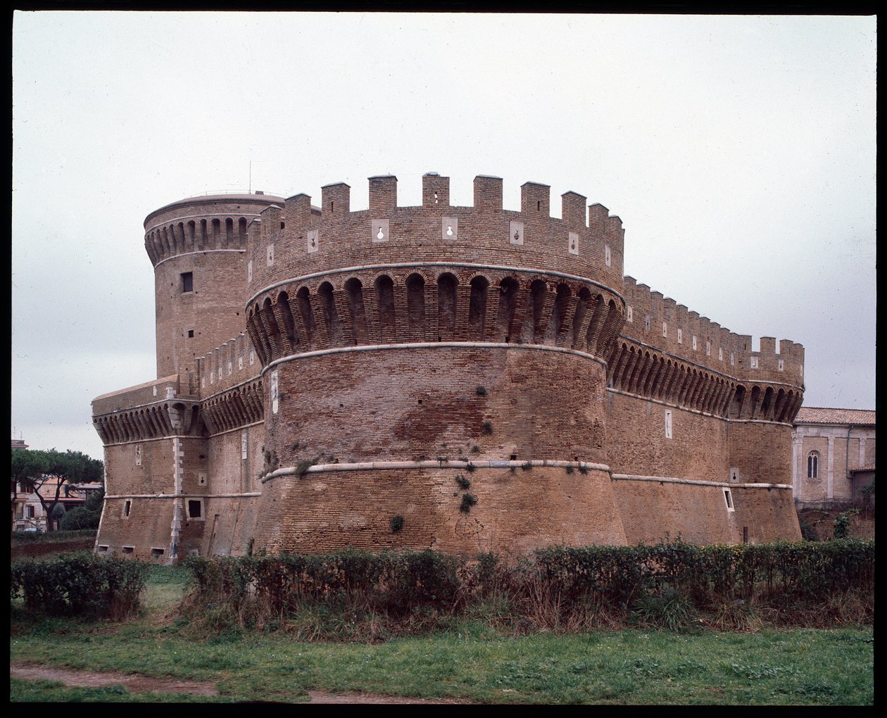 Middelalderkunst: utsikt over slottet til pave Julius II (Giulio) realisert av arkitekten Baccio Pontelli (ca. 1450-1494), Gregoriopoli av Baccio Pontelli