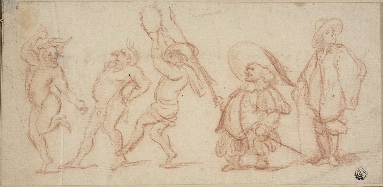 Karnevalsfigurer av Baccio del Bianco