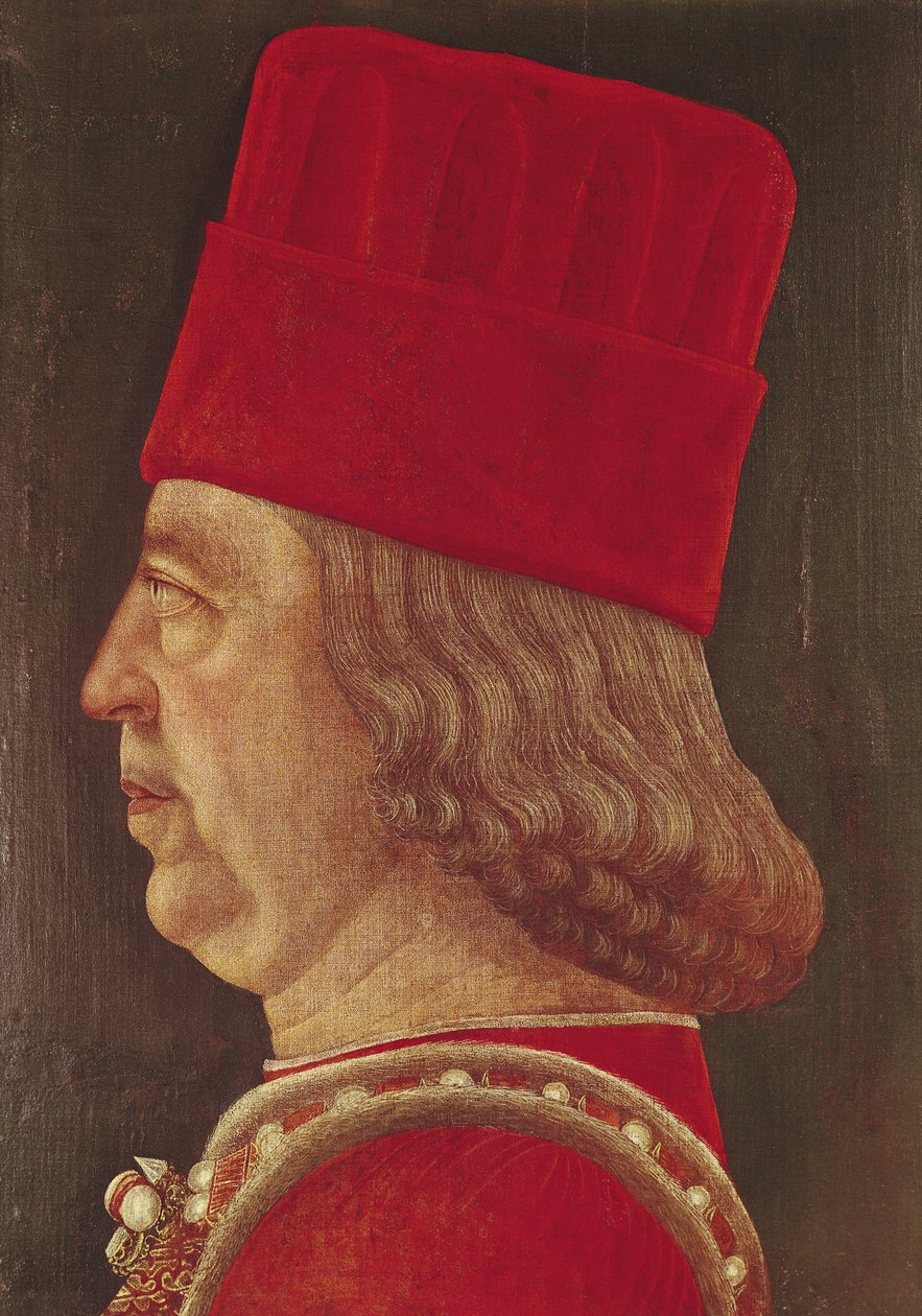 Portrett av Borso d'Este, prinsen av Ferrara av Baldassare d Este