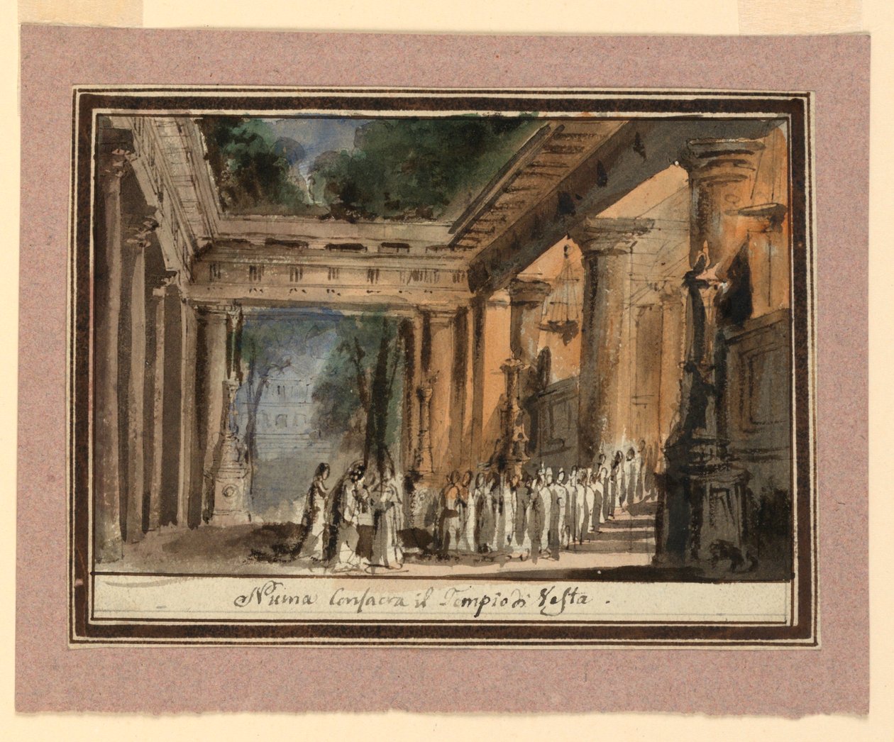 Design for innvielse av antikke tempel av Baldassare Cavallotti