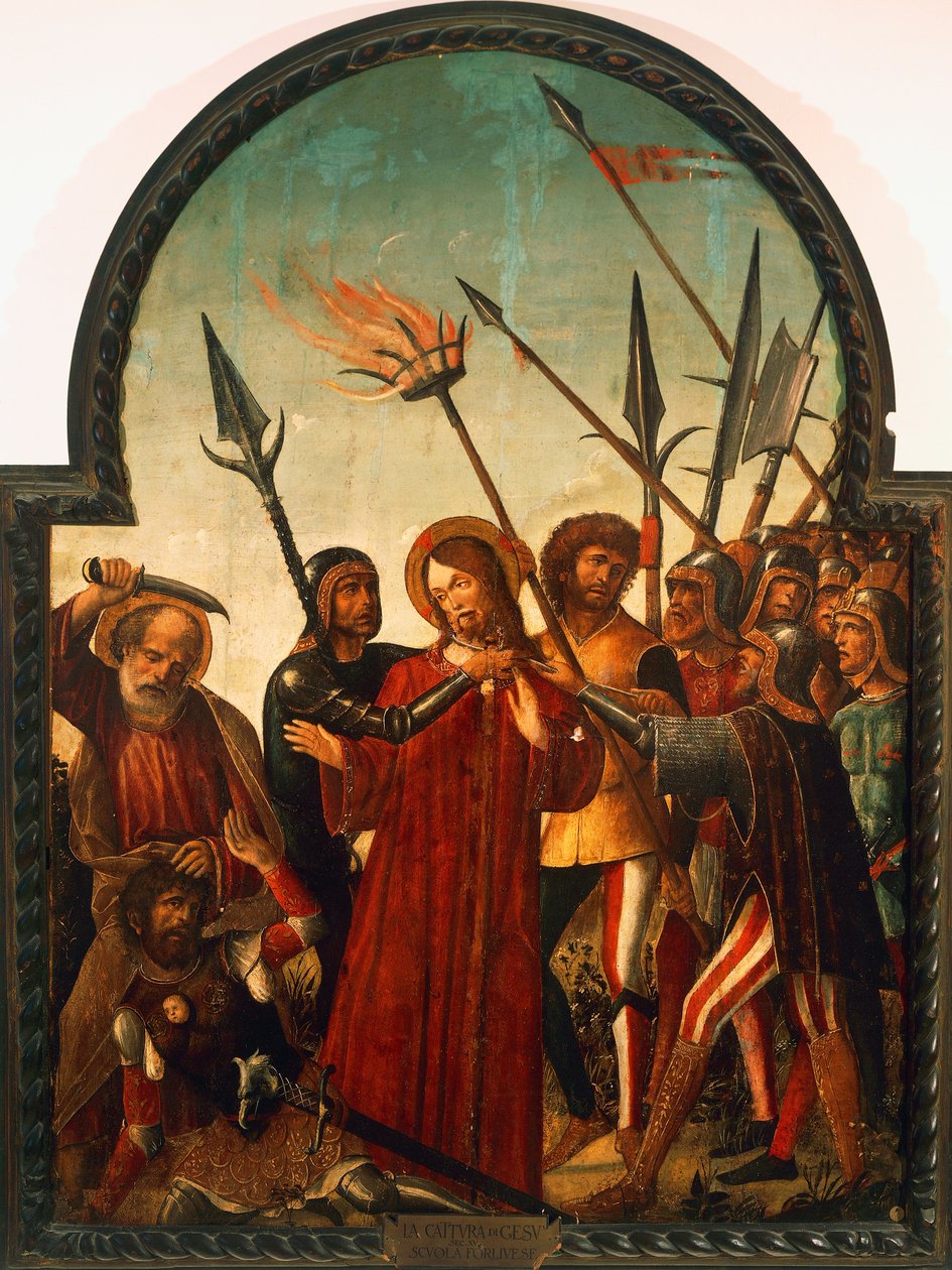 Capturing of Christ, av Baldassare di Matteo Carrari (ca. 1460-1520) av Baldassare di Matteo Carrari
