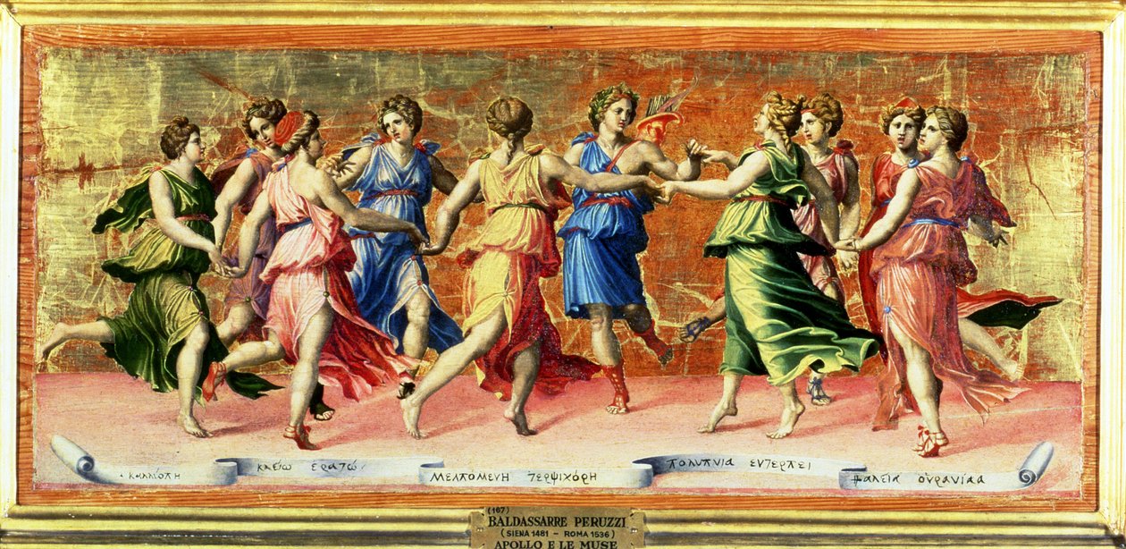Apollondansen med musene av Baldassarre Peruzzi
