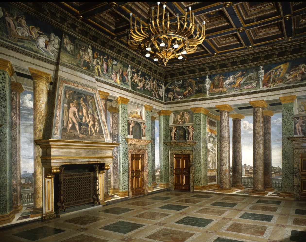 Hall of Perspectives (fresco) av Baldassarre Peruzzi