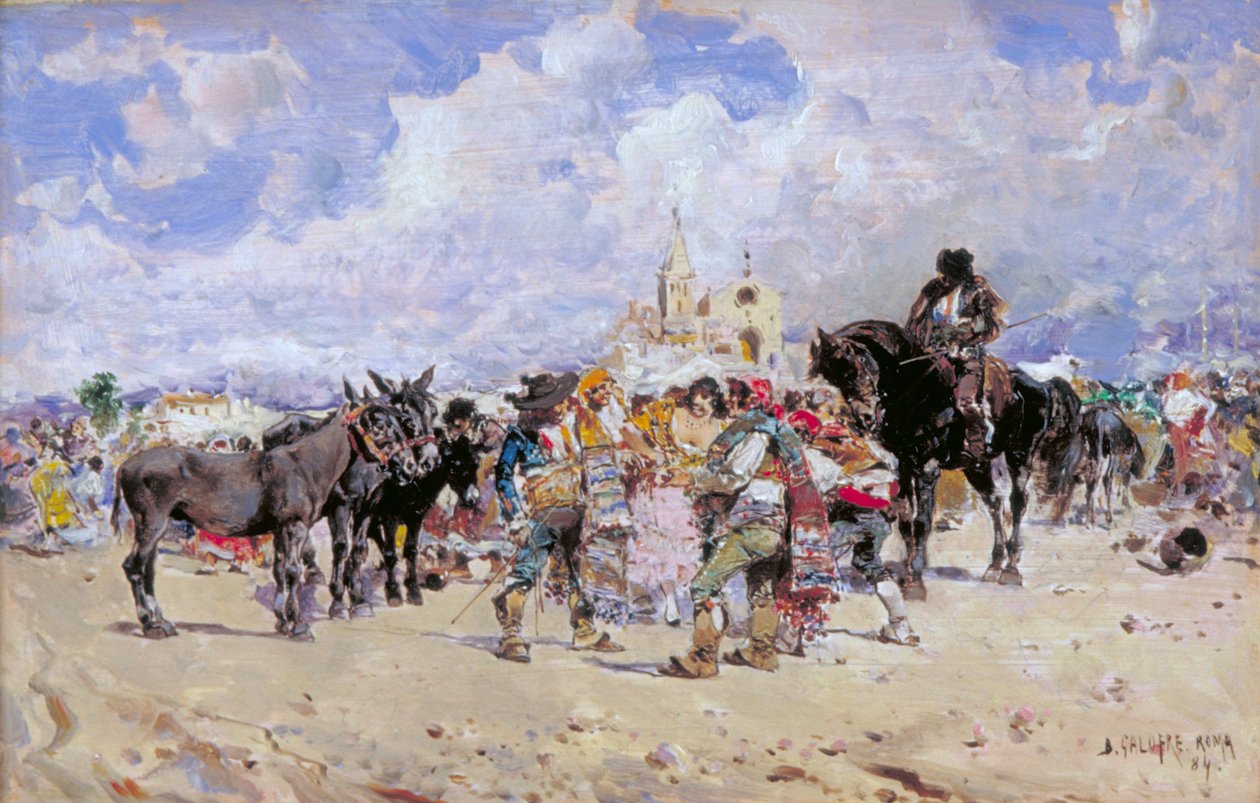 'Markedsplassen, Granada', c1869-1902 av Baldomer Galofre Gimenez