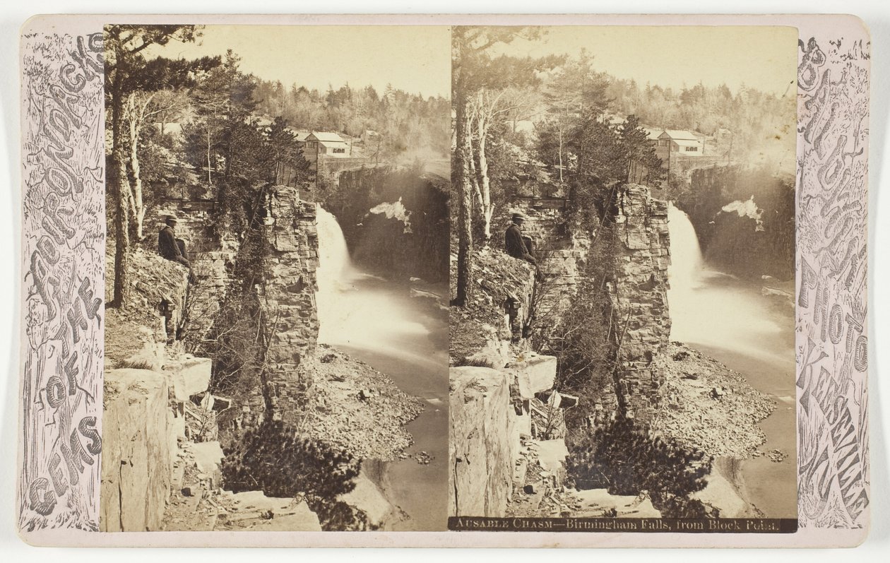 Ausable Chasm - Birmingham Falls, fra Block Point av Baldwin Photo