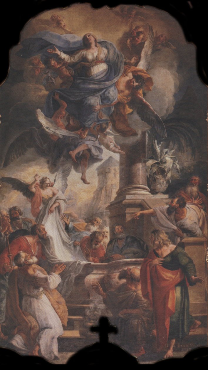 Høyaltarark: Antagelse av Maria av Balthasar Augustin Albrecht