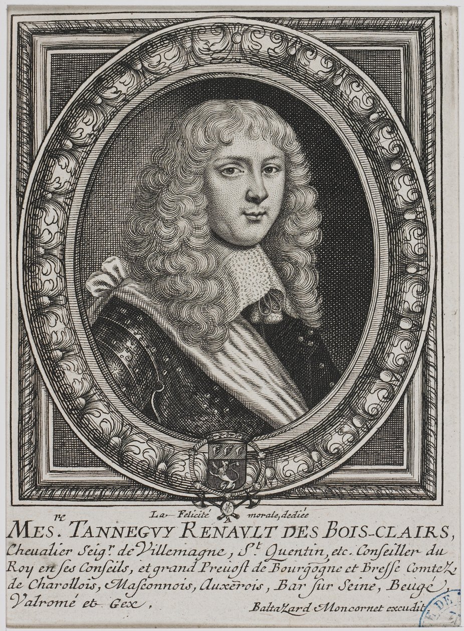 Portrett av Tanneguy Regnault des Boisclairs av Balthasar Montcornet av Balthazar Moncornet