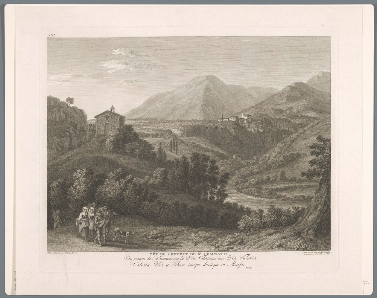 Utsikt over San Cosimato Utsikt over klosteret St. Cosimato (tittel på objekt) Suite med VI utsikt over Romas omgivelser (...) (serietittel) av Balthasar Anton Dunker