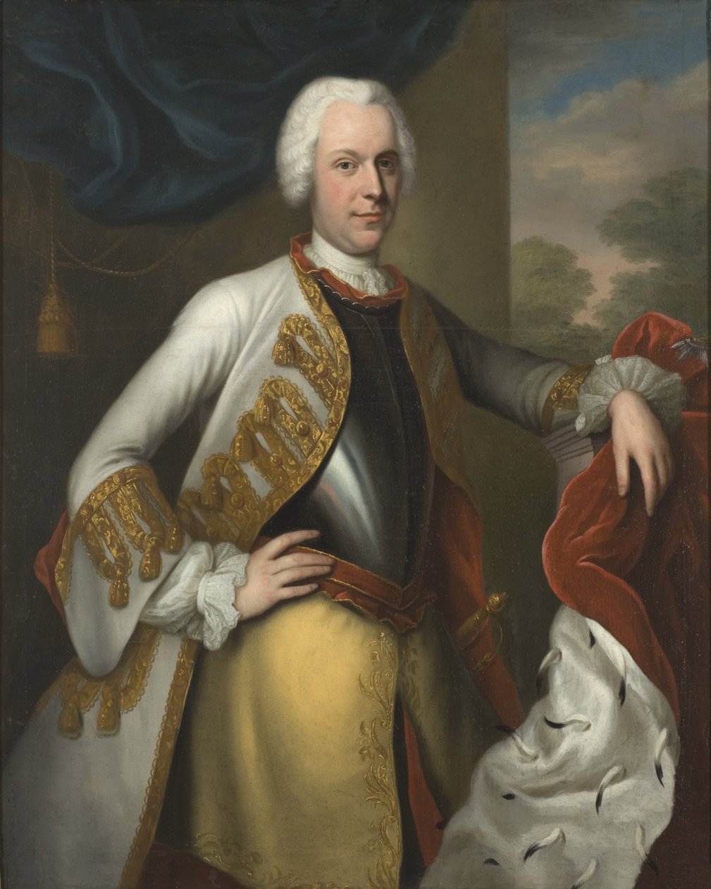 Adolphe Frederic de Suede - Portrett av Adolph Frederick (1710-1771), konge av Sverige, av Denner, Balthasar (1685-1749). Olje på lerret. Mål: 120x100 cm. Nationalmuseum Stockholm av Balthasar Denner