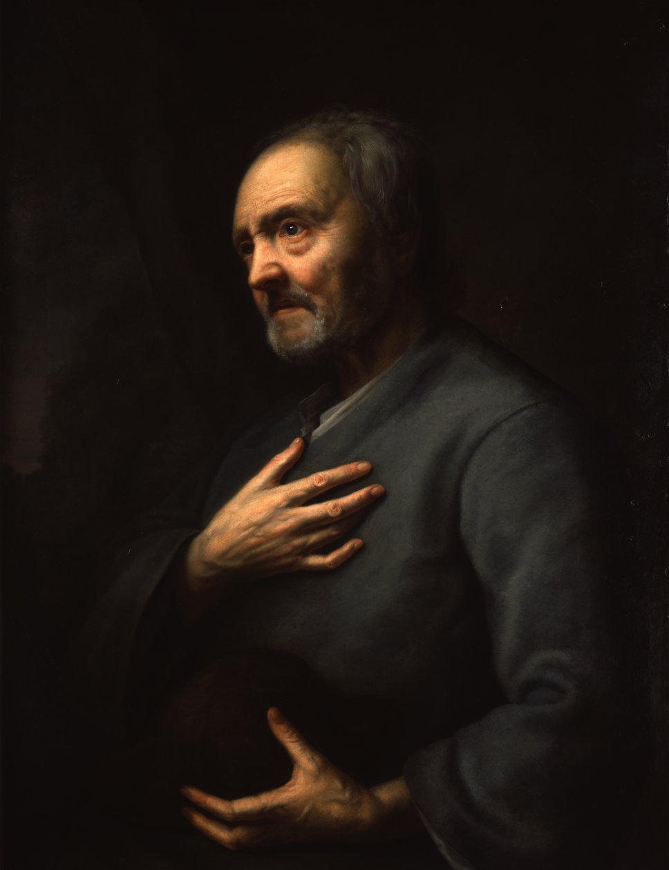 Portrett av en gammel mann av Balthasar Denner