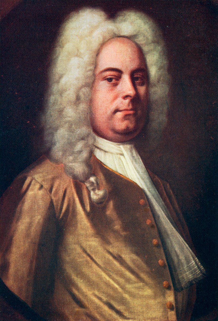 George Frideric Handel, 1685-1759, tysk komponist, ca 1730-tallet av Balthasar Denner
