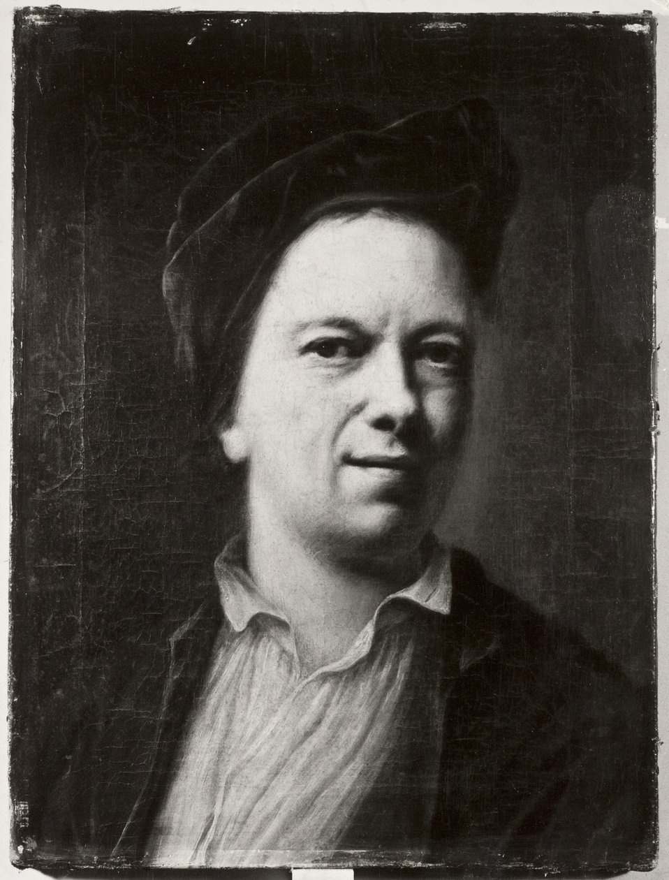 Portrett av en mann, muligens et selvportrett av Balthasar Denner
