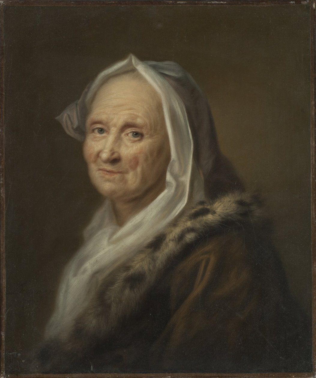 Portrett av en gammel dame av Balthasar Denner