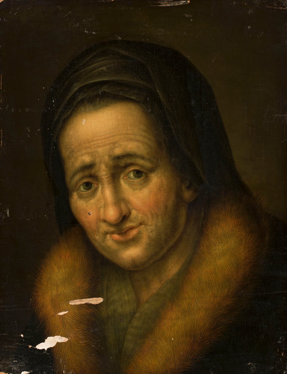 Portrett av en eldre kvinne av Balthasar Denner