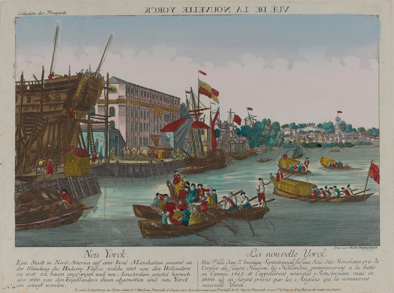 ?Utsikt over New York?, rundt 1776 av Balthasar Friedrich Leizelt