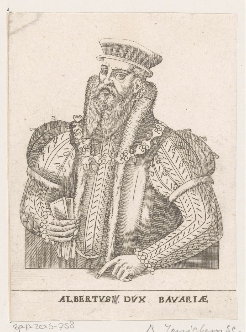 Portrett av Albrecht V, hertug av Bayern av Balthasar Jenichen
