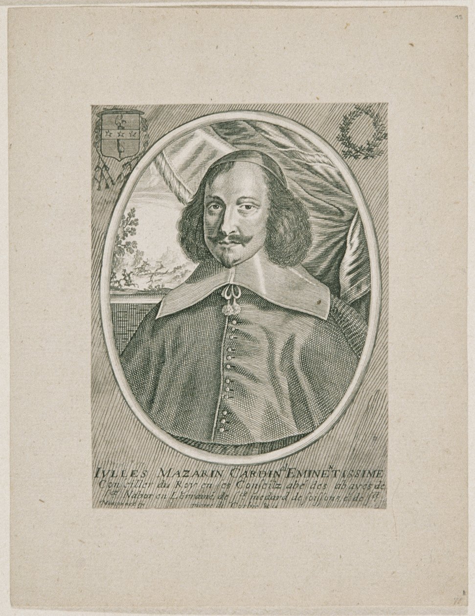 Kardinal Jules Mazarin av Balthasar Moncornet