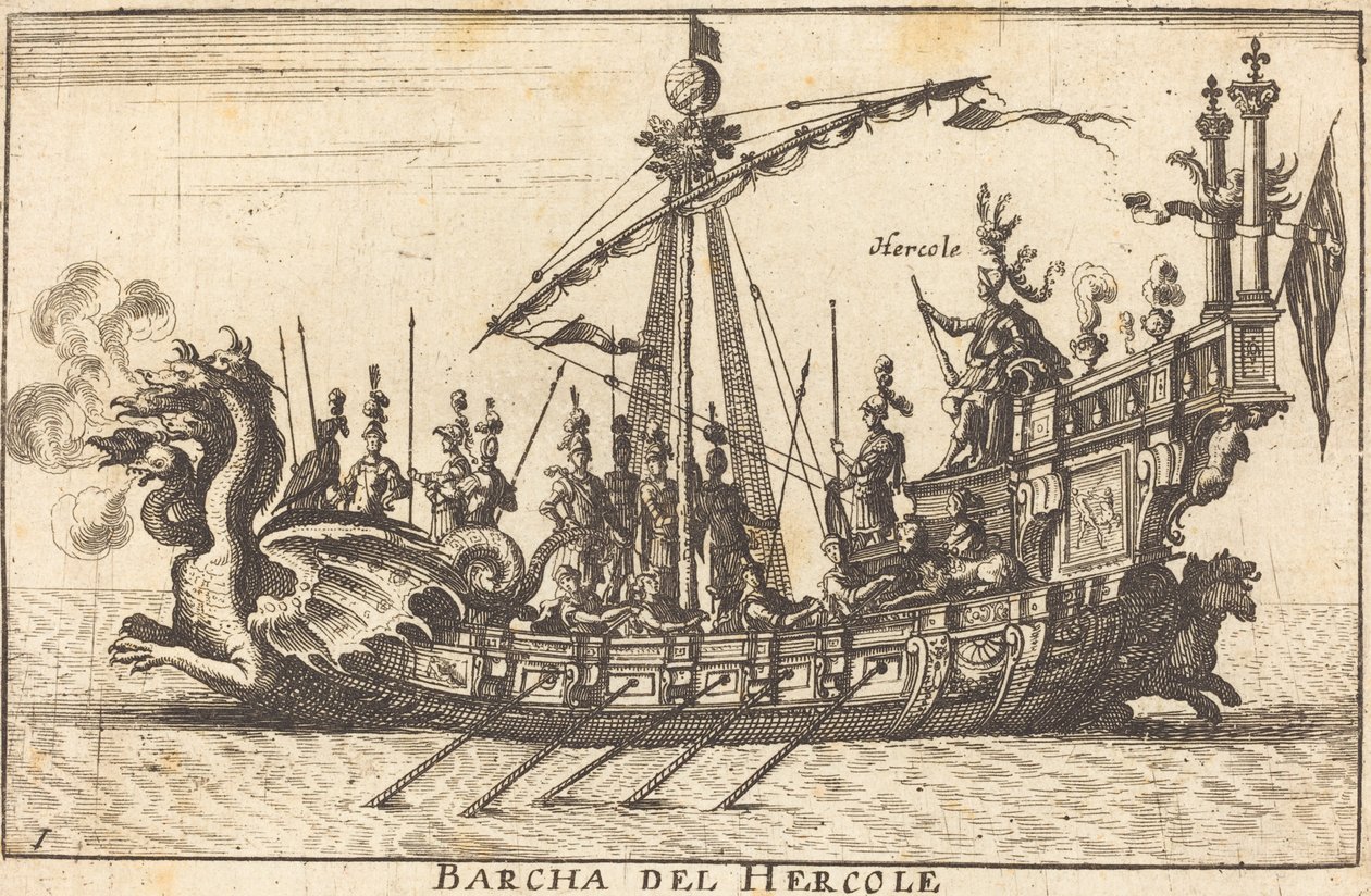 Alle del Hercole av Balthasar Moncornet after Remigio Cantagallina
