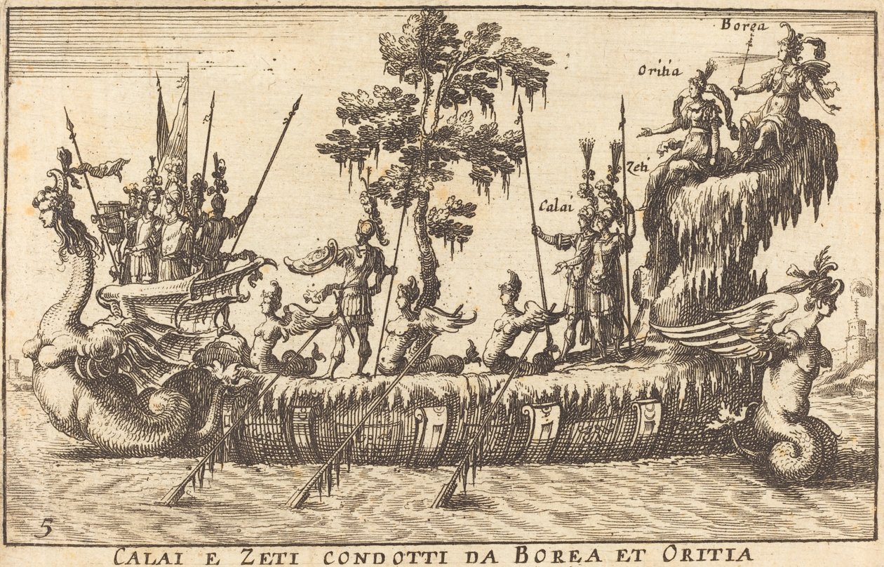 Calai ble hentet fra Zeti av Borea og Oritia av Balthasar Moncornet after Remigio Cantagallina