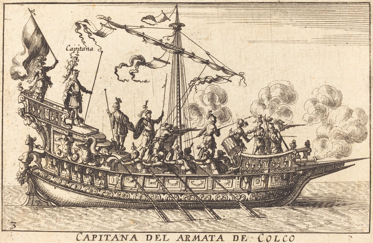Kaptein på Colco Armata av Balthasar Moncornet after Remigio Cantagallina