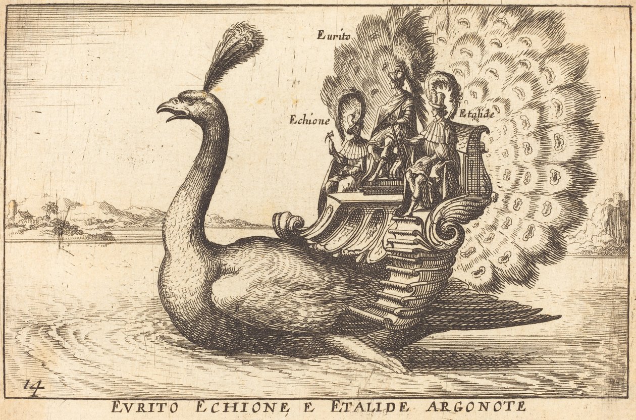 Evrytus Echione fra Argonauten Etalides av Balthasar Moncornet after Remigio Cantagallina