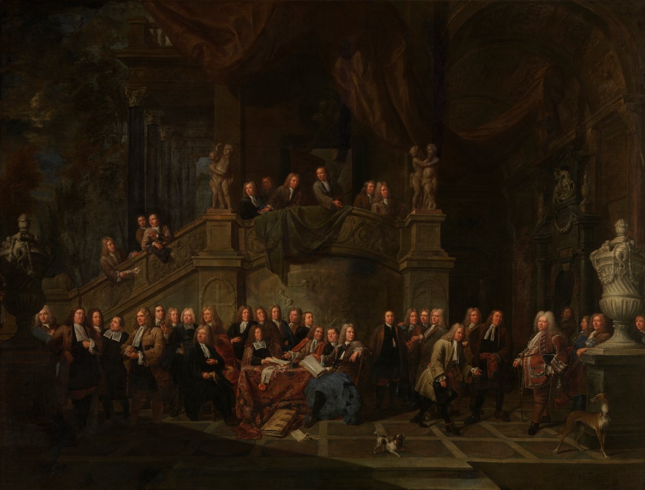 Mottakelsen av Jan Karel de Gordes i laugshallen av Balthasar van den Bossche