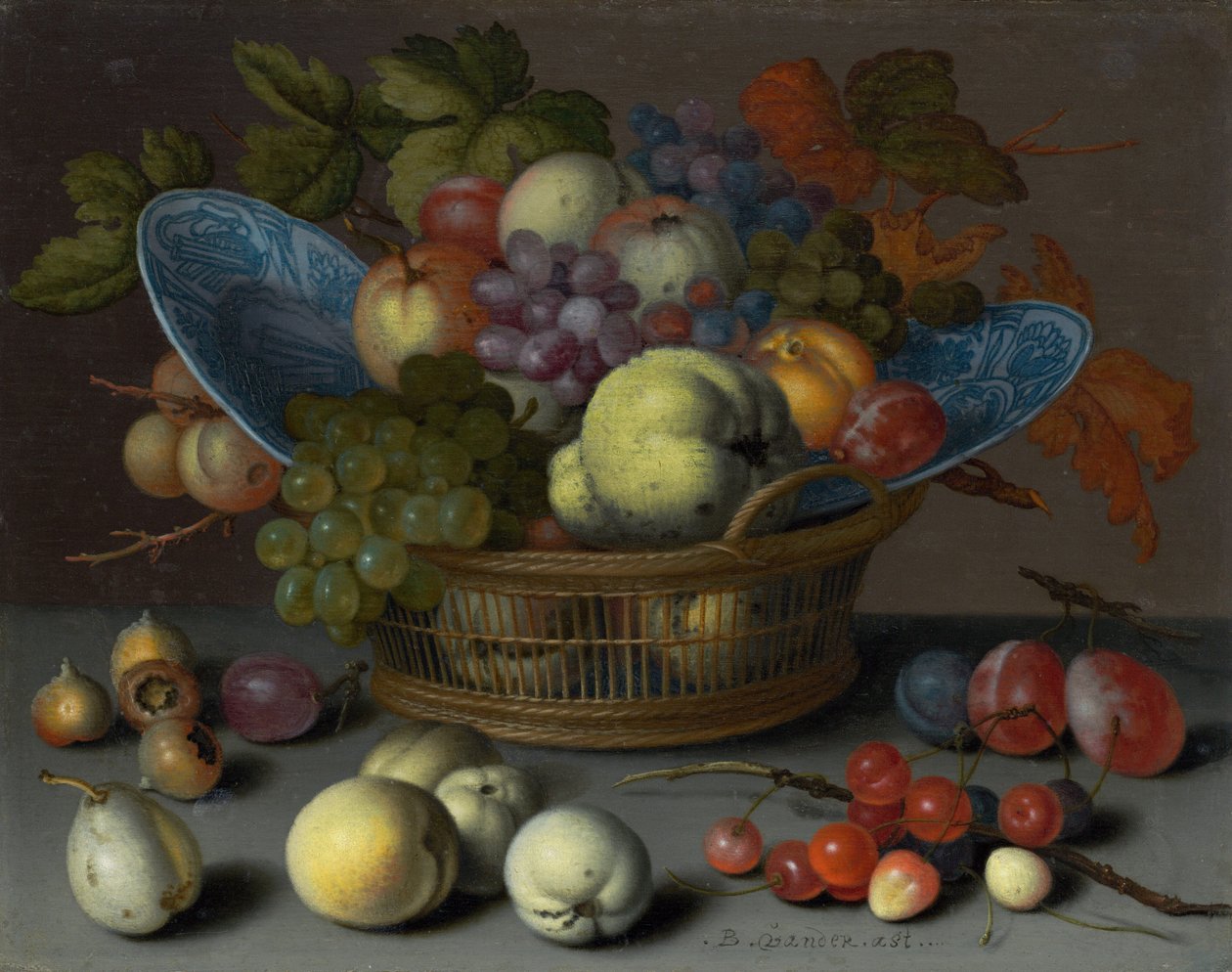 Fruktkurv, ca. 1622. av Balthasar van der Ast