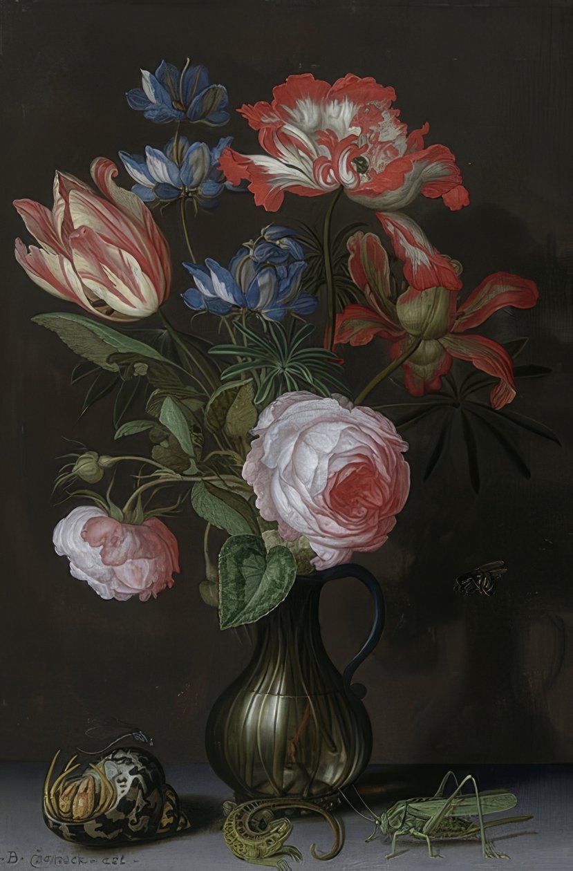 Stilleben med blomster. Rundt 1630 av Balthasar van der Ast