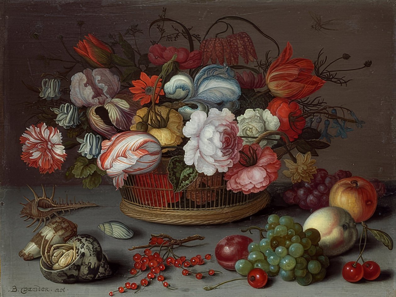 Kurv med blomster. Rundt 1622 av Balthasar van der Ast