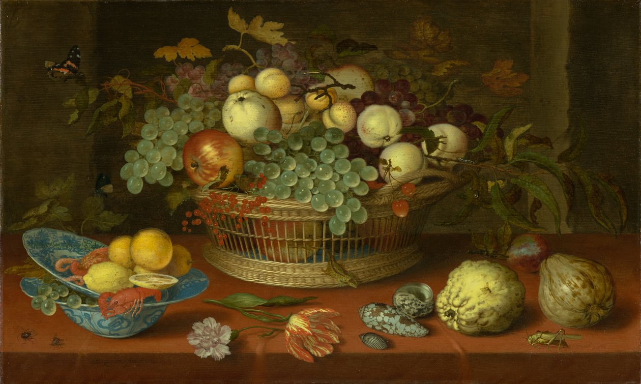 Stilleben med fruktkurv, 1622 av Balthasar van der Ast