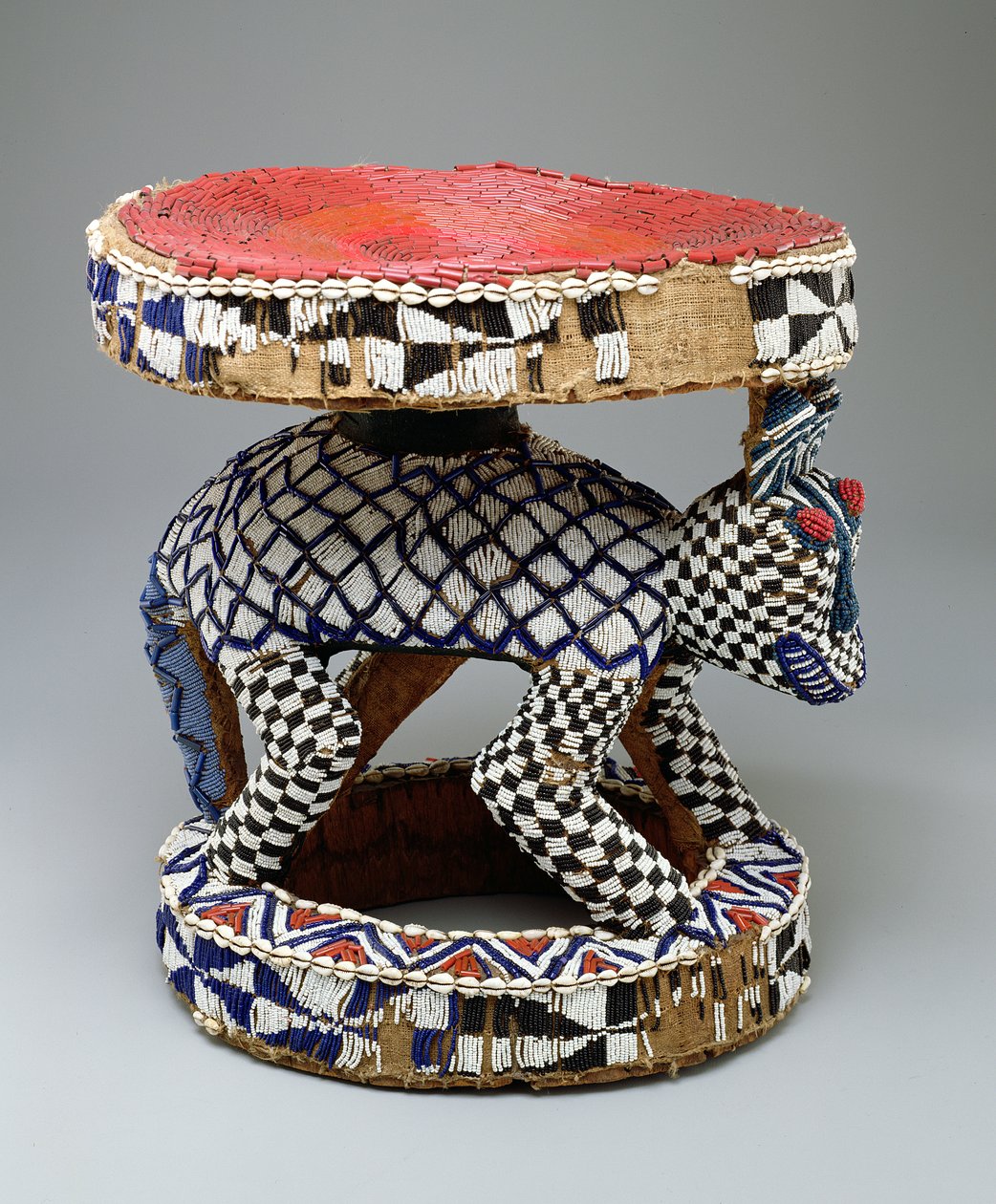 Throne, afrikansk (tre og perler) av Bamileke Culture Bamileke Culture